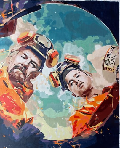 Customer photo review of Custom Portrait Paint By Numbers