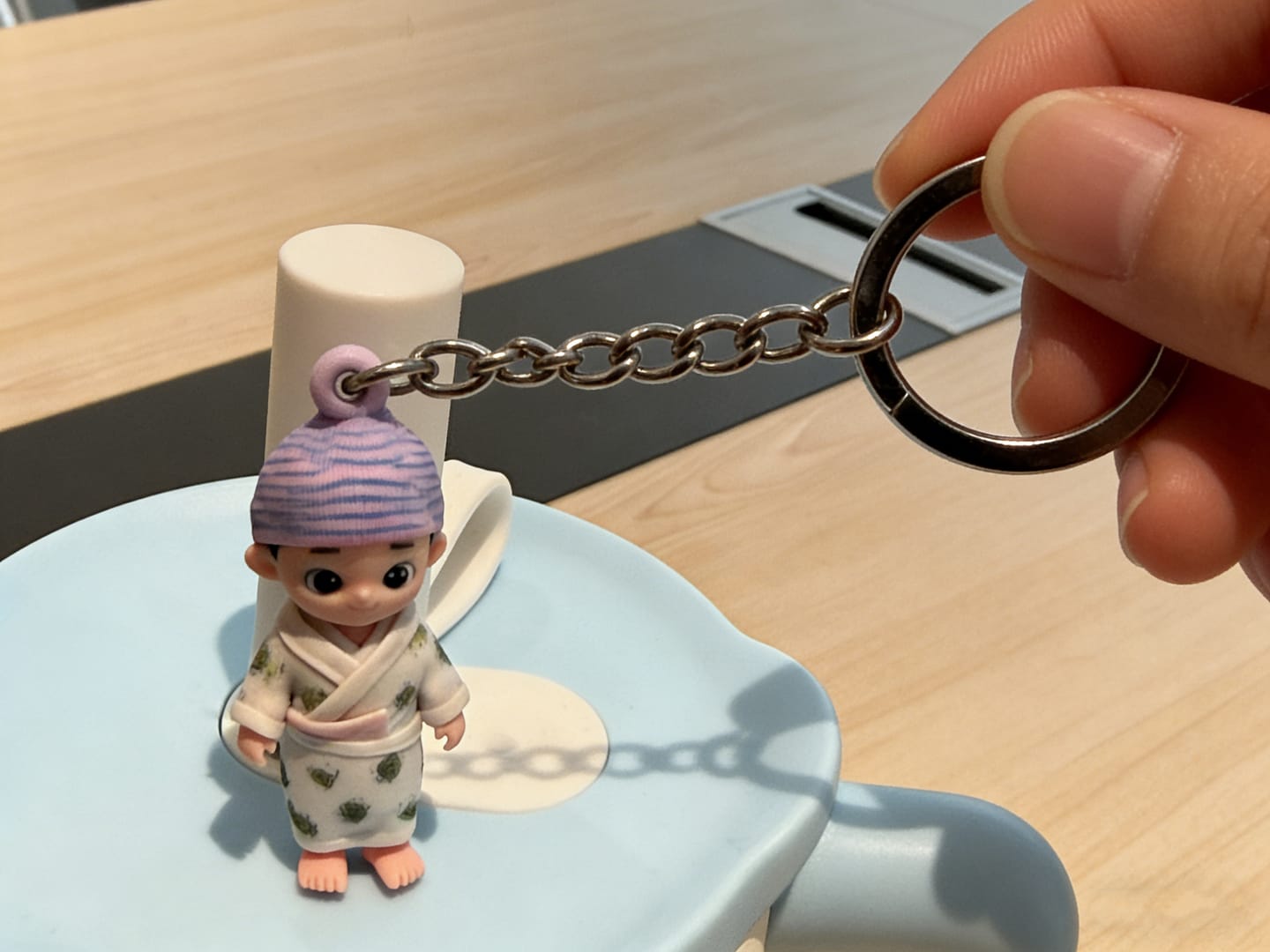Customer photo review of Custom 3D Figure Keychain - Personalized Bag Charm from Photo