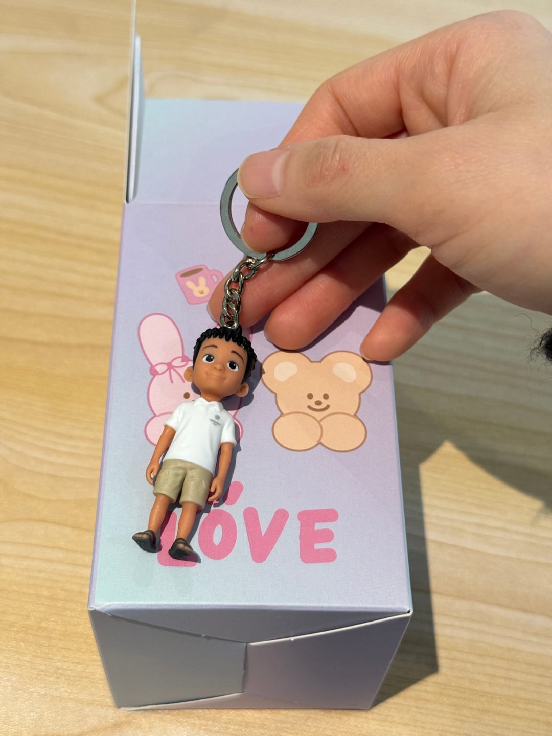 Customer photo review of Custom 3D Figure Keychain - Personalized Bag Charm from Photo