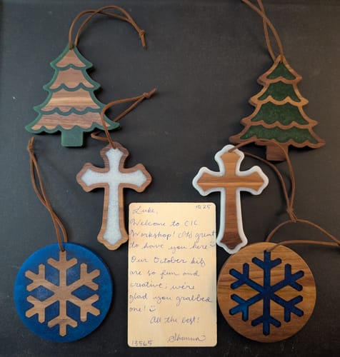 Customer photo review of October - Epoxy Christmas Ornament Kit