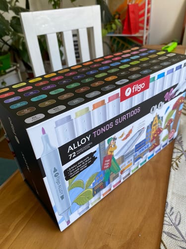 Customer photo review of Filgo Alloy - Set 72 Marcadores al Alcohol Tonos Surtidos