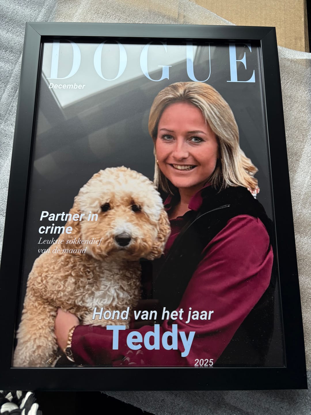Customer photo review of Dogue - Gepersonaliseerde Poster
