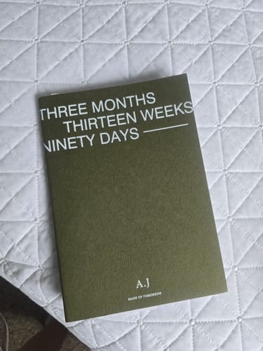 Customer photo review of Three Monthly Planner