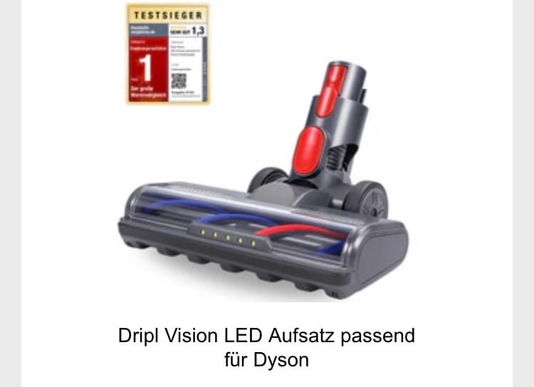 Customer photo review of Dripl Vision LED Aufsatz passend für Dyson