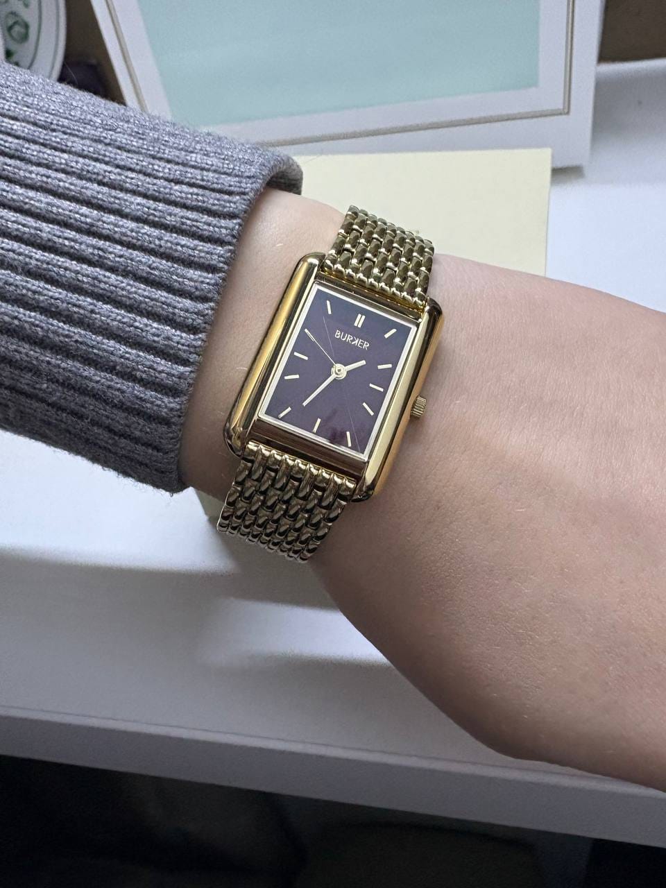 Customer photo review of Olivia Gold Burgundy