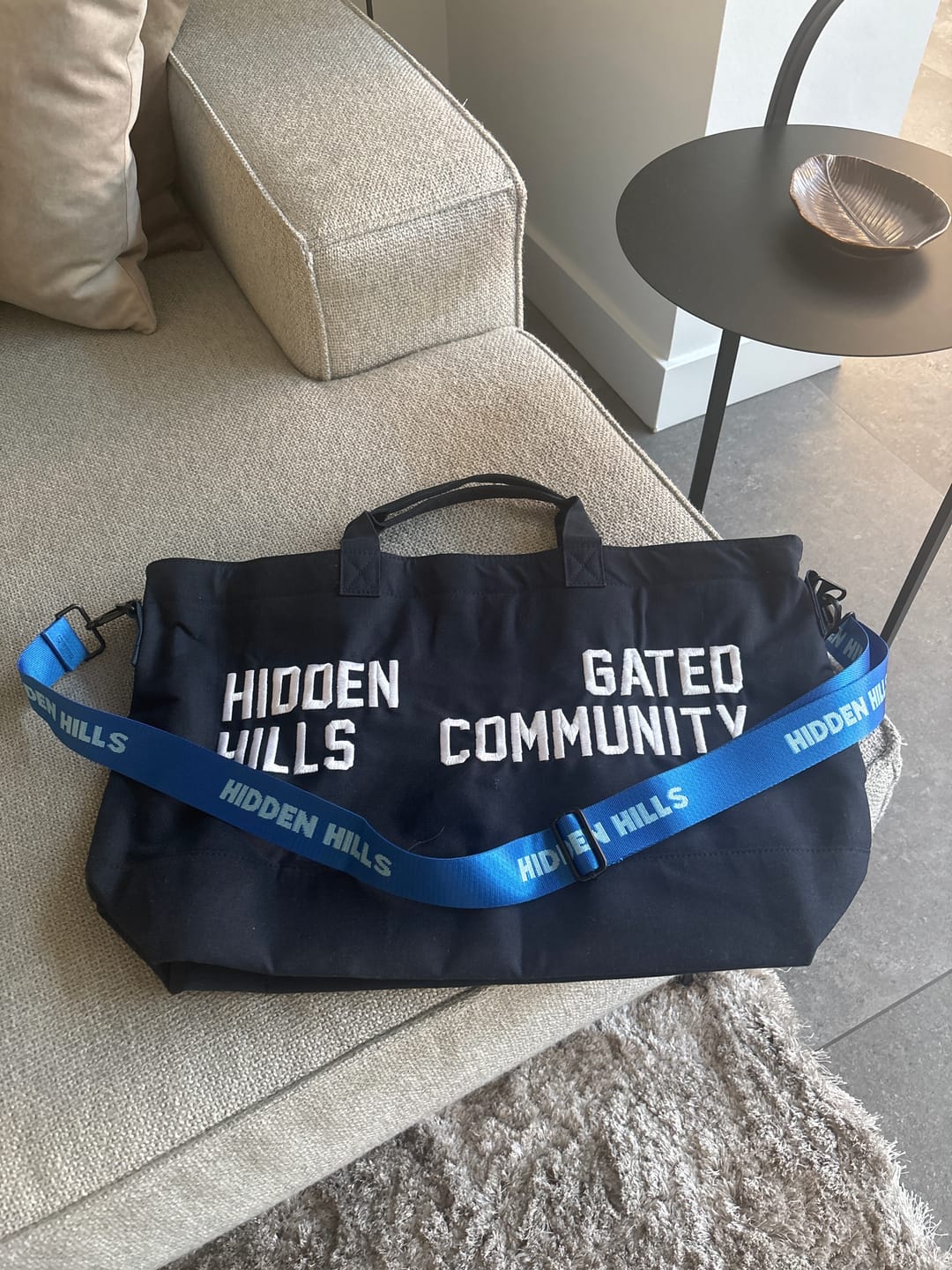 Customer photo review of GATED COMMUNITY CANVAS SHOPPER BAG