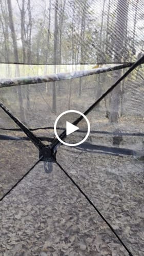 Customer photo review of VisMax See Through 3-4 Person Hunting Blind, Pop Up Ground Deer Blind
