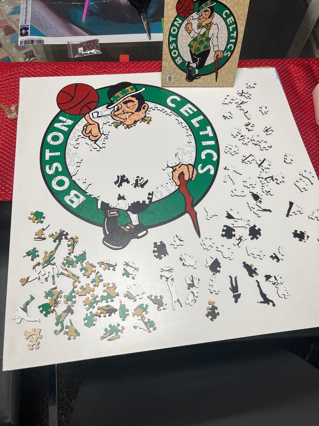 Customer photo review of Boston Celtics™ - Wooden Puzzle