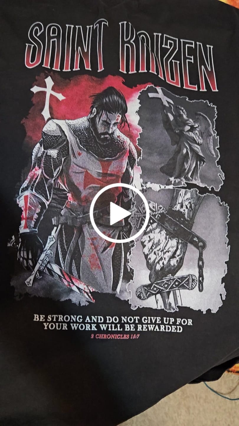 Customer video review of Never Give Up T-Shirt - Black