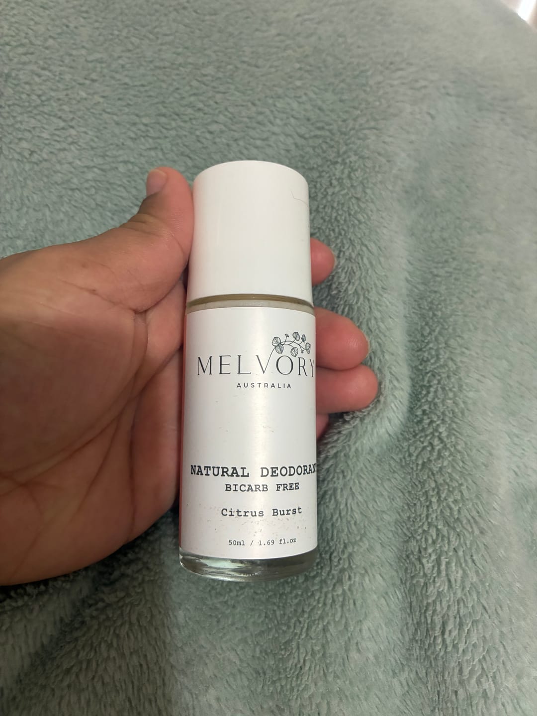 Customer photo review of Natural Deodorant Bicarb Free Citrus Burst