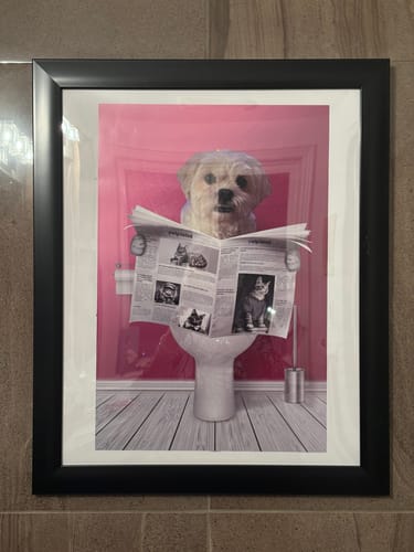 Customer photo review of Personalized Poster With Dog or Cat - Important Meeting