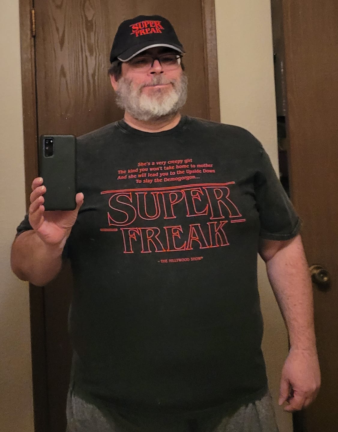 Customer photo review of Super Freak Lyrics Acid Washed Oversized Tee