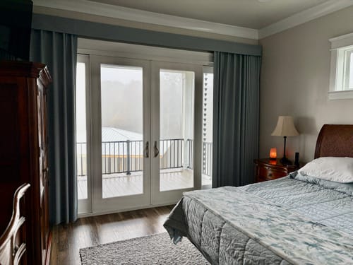 Customer photo review of SmartWings Motorized Woven Wood Shades 50%/70%/100% Blackout