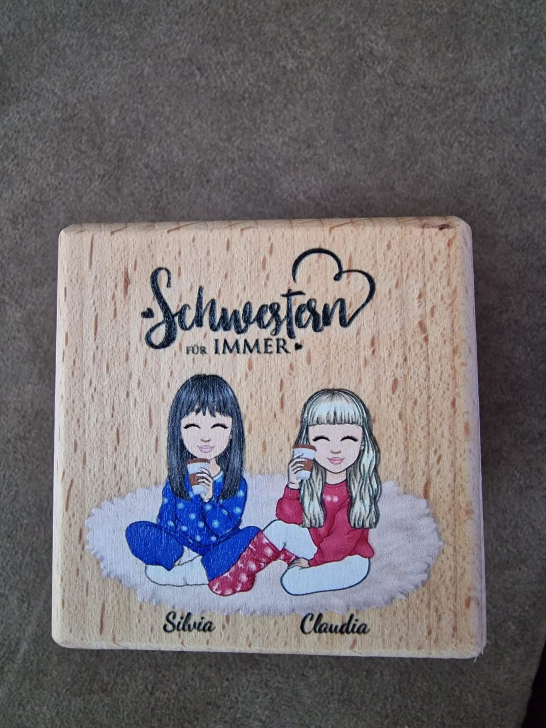 Customer photo review of Herzensmenschen - Personalisierter Kerzenwürfel