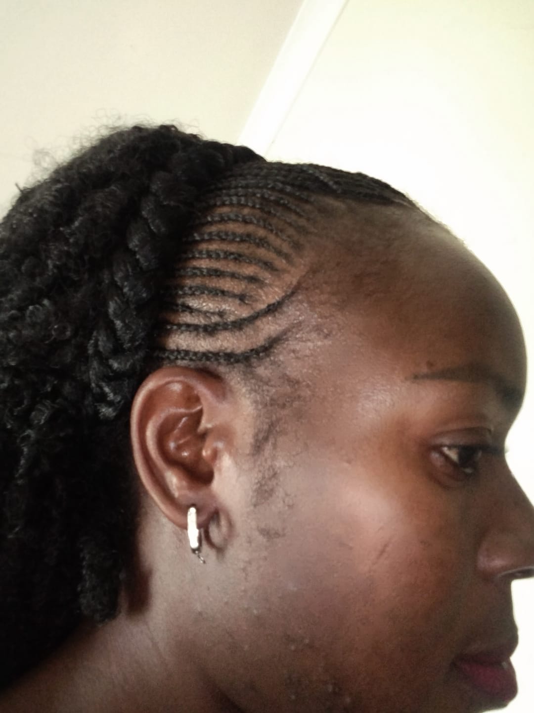 Customer photo review of Silver Precious Logo Earrings