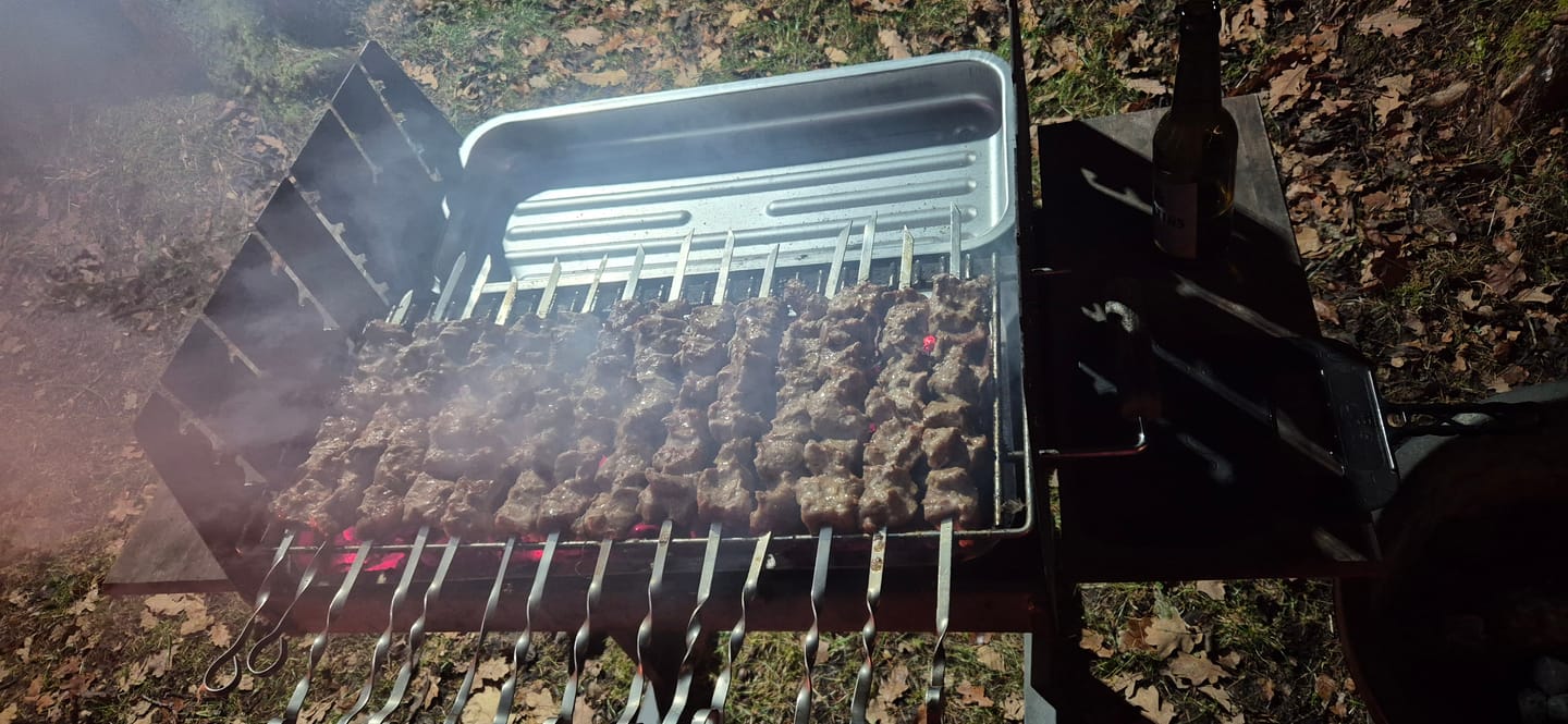 Customer photo review of Schweine-Schaschlik Klassiker – mit Zwiebeln, Pfeffer & Essig | mySchaschlik