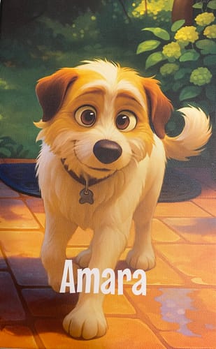 Customer photo review of Dein Haustier als Cartoon - Individuelle Leinwand