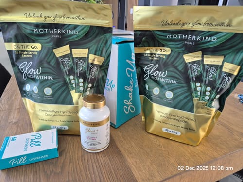 Customer photo review of Glow From Within Single Serving Sachet Starter Kit + FREE GIFT