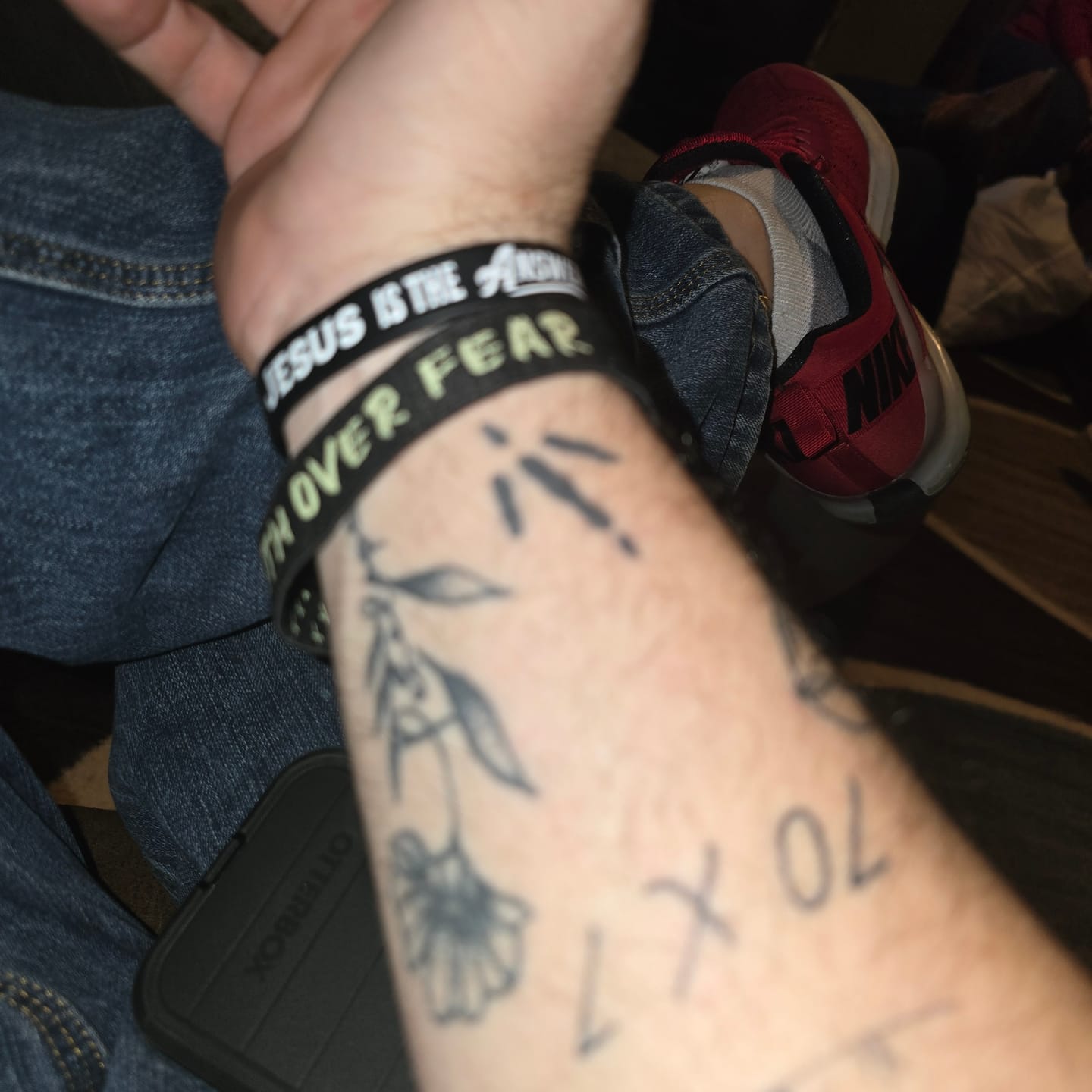 Customer photo review of Jesus Is The Answer Wristband