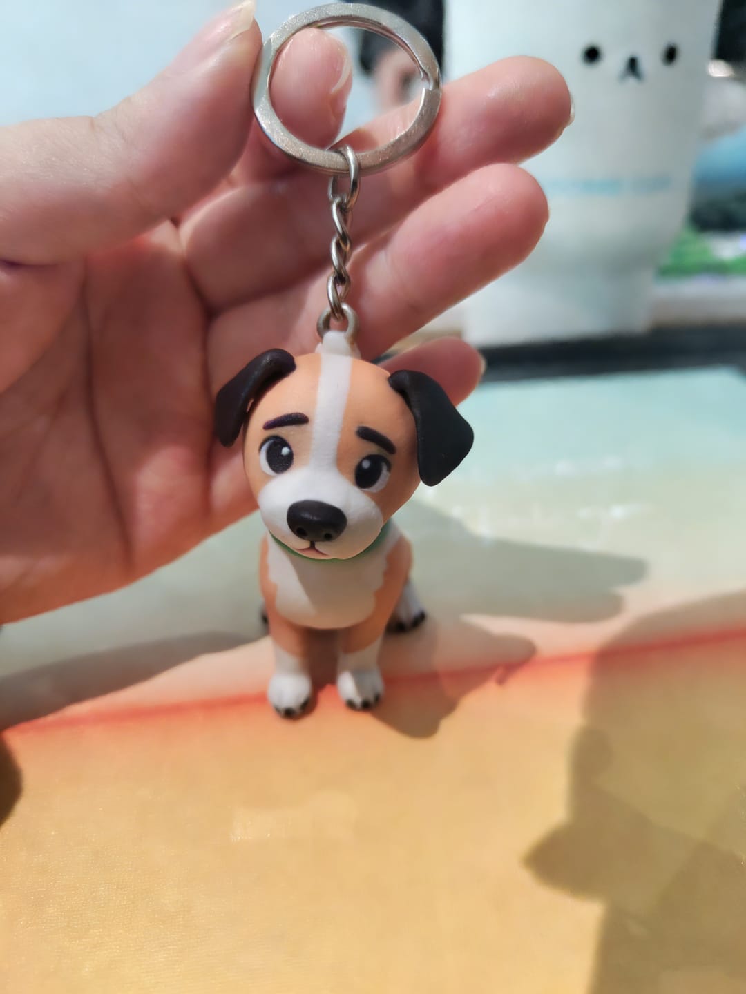 Customer photo review of Custom 3D Figure Keychain - Personalized Bag Charm from Photo