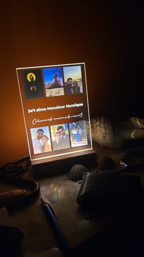 Customer photo review of Placa "Love You" c/ 6 Fotografias