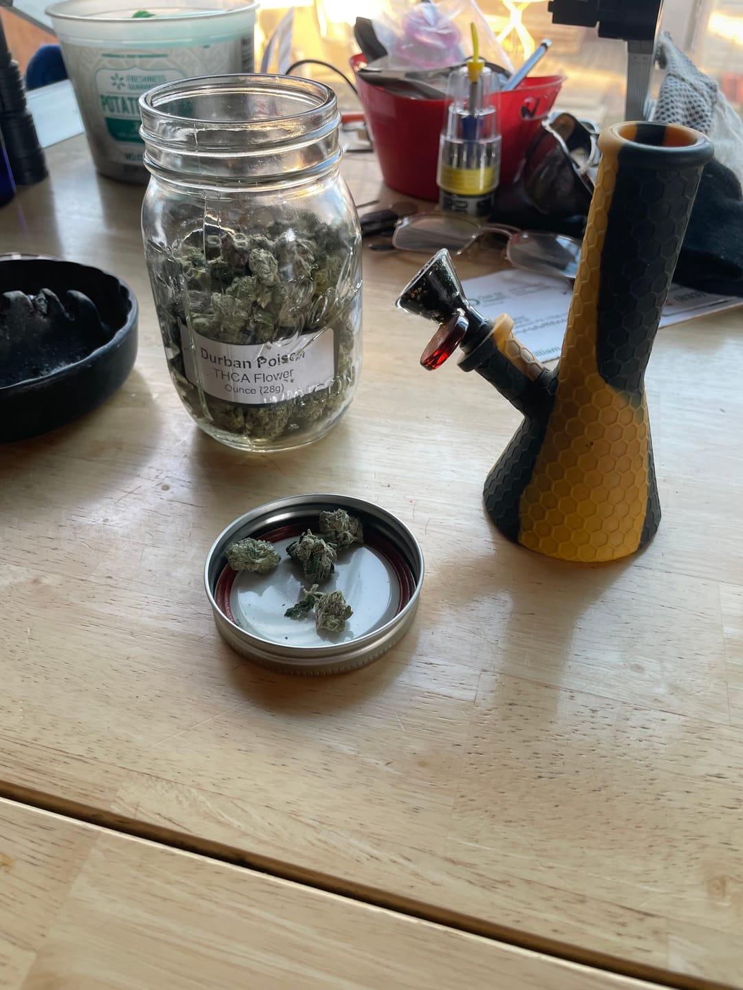 Customer photo review of Durban Poison THCA Flower
