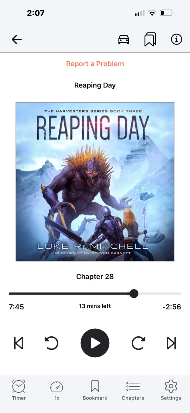 Customer photo review of Reaping Day (Harvesters #3) | Audiobook