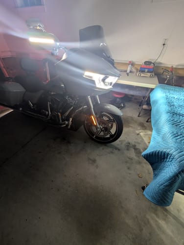 Customer photo review of Harley Hand Guards with LED for Touring & Softails