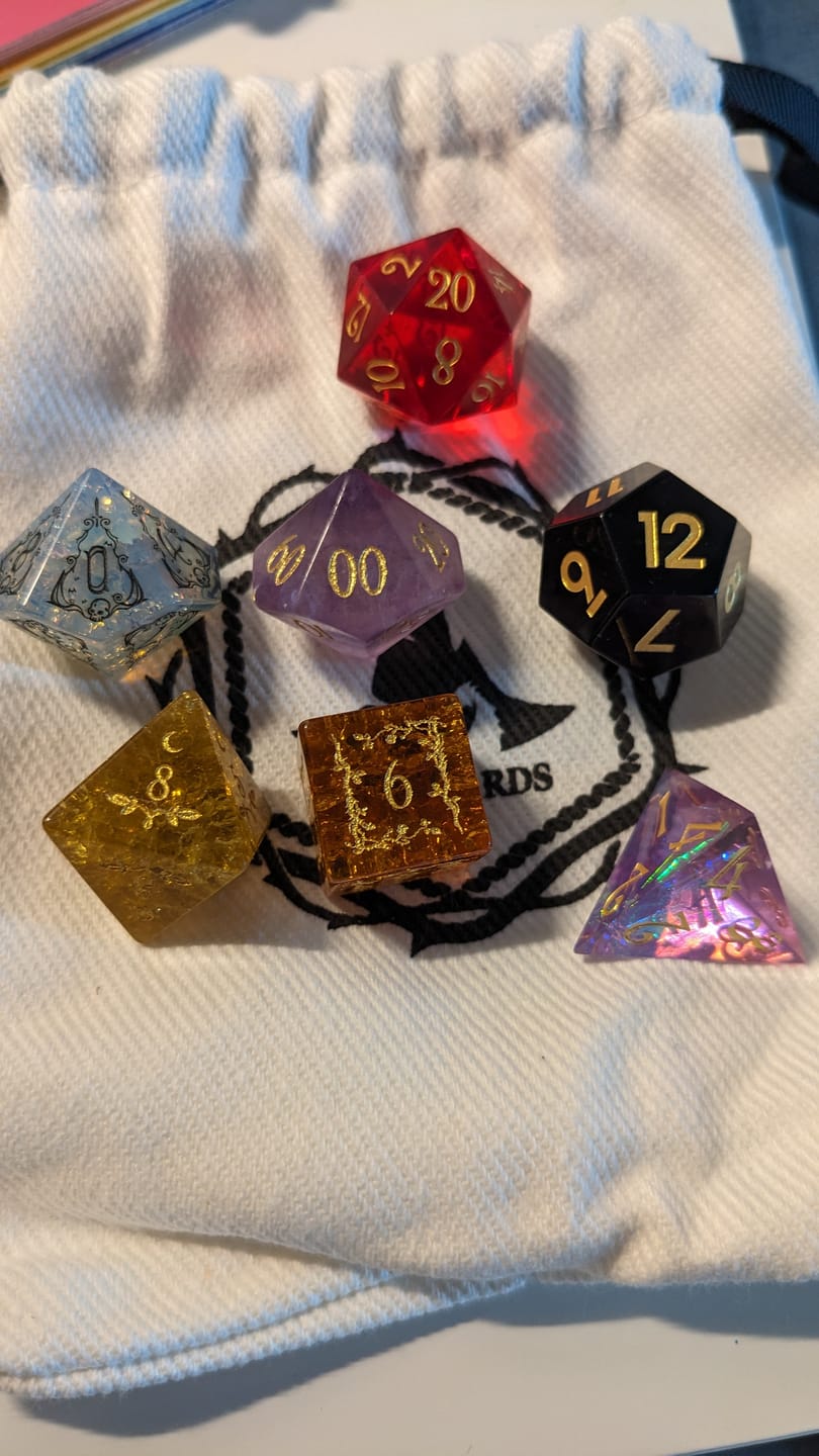 Customer photo review of Mystery Dice Blind Bags!