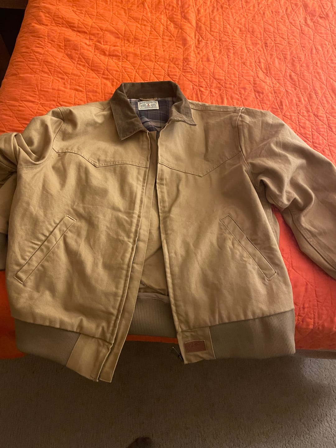 Customer photo review of Classic Corduroy Collar Canvas Santa Fe Jacket