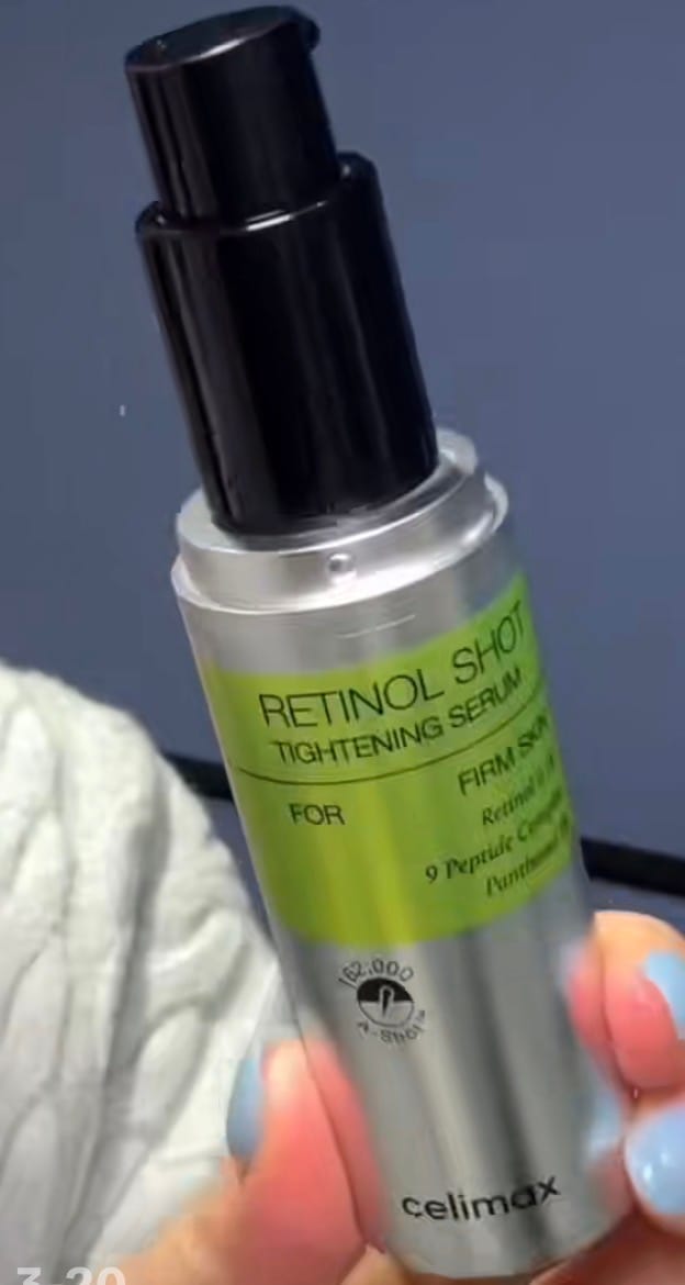 Customer photo review of Liftinga efektu piešķirošs serums ar retinolu un mikroadatām Celimax The Vita−A Retinol Shot Tightening Serum