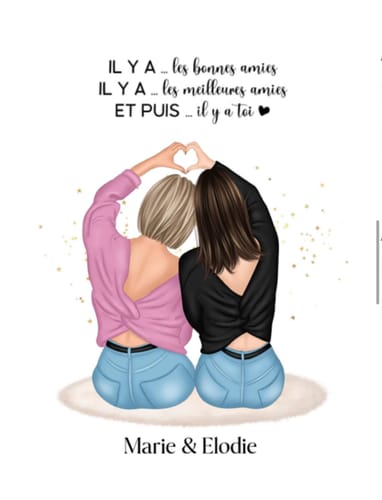 Customer photo review of Affiche Personnalisée - Meilleures Amies