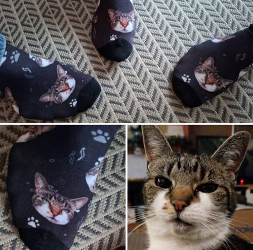 Customer photo review of Your photo - Personalised Socks