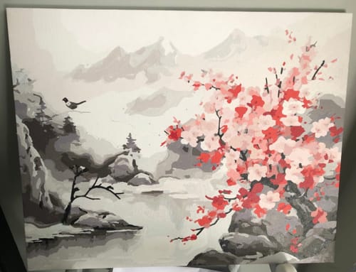 Customer photo review of Custom Landscape Paint By Numbers