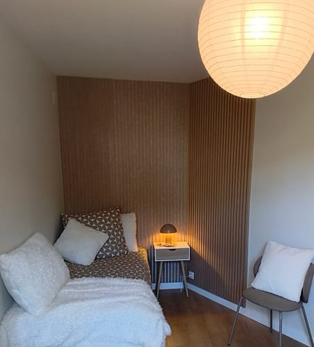 Customer photo review of Pièce de finition | Chêne Naturel | Panneau acoustique en bois