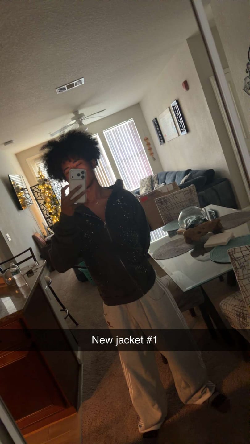 Customer photo review of Aelfric Eden Rhinestone Boxy Zip Up V302 Hoodie