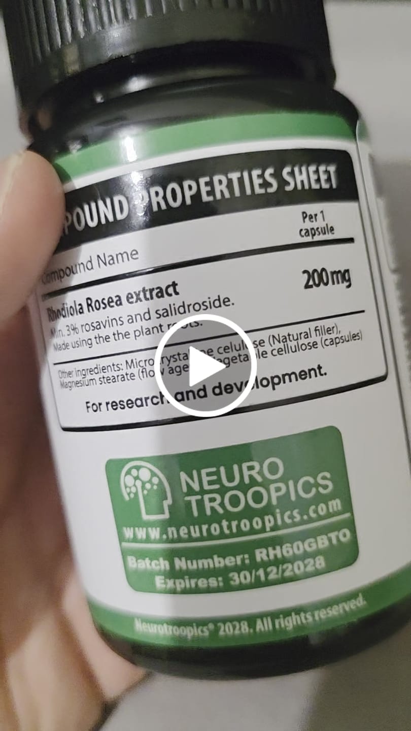 Customer video review of Rhodiola Rosea (3% rosavines y salidrosidos)