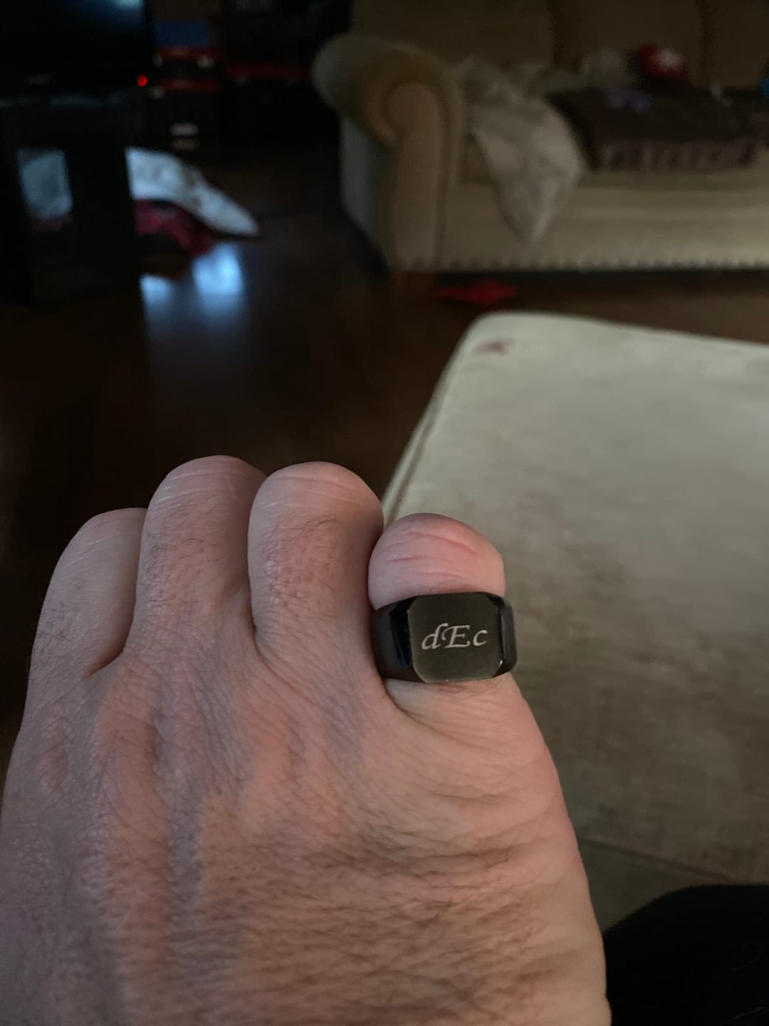 Customer photo review of Matte & Shiny Signet Ring