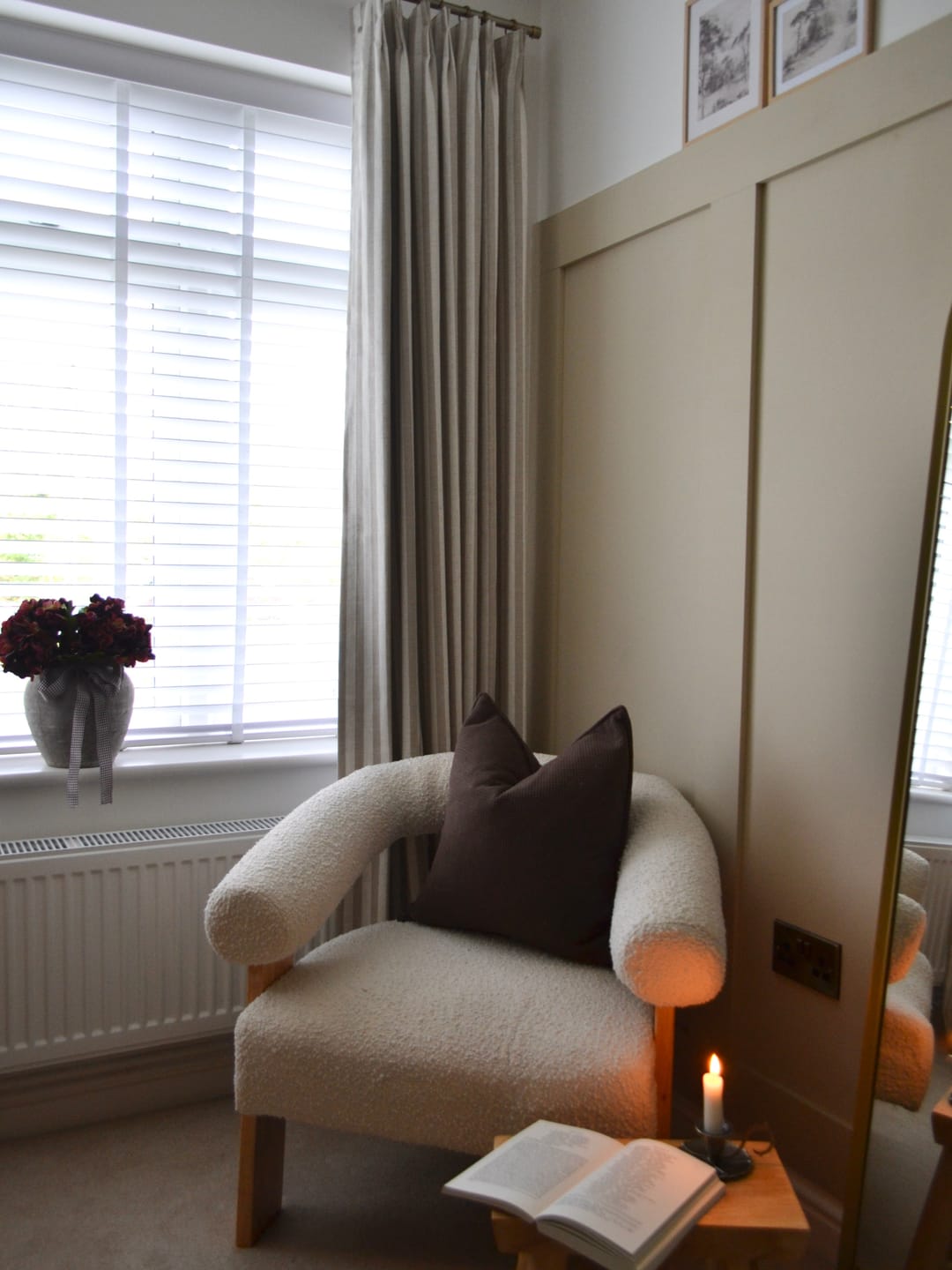 Customer photo review of Colette Thermal Stripe Linen Curtains