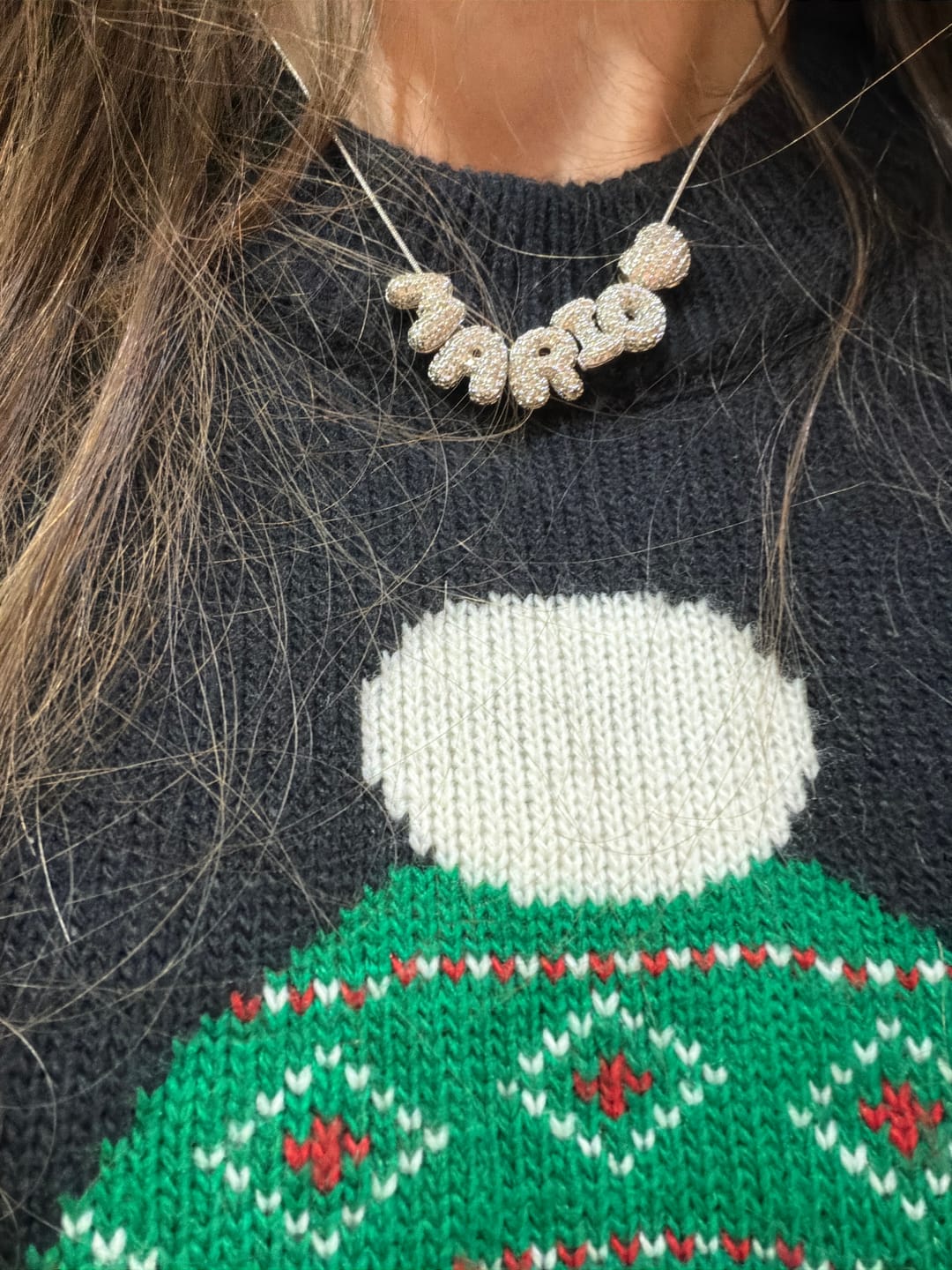 Customer photo review of Collana con Lettere Zirconate -  Shine Identity