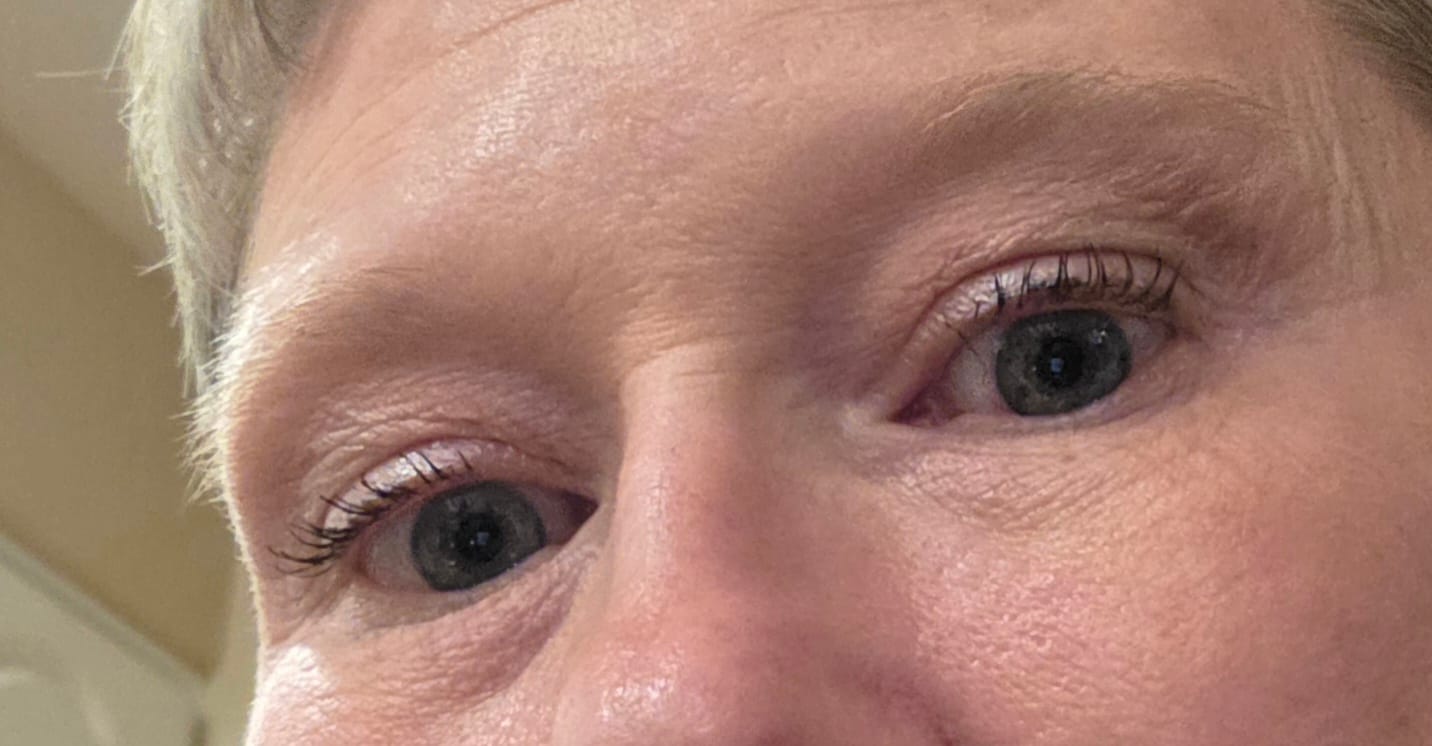 Customer photo review of Lash Shield Waterproofing Top Coat for Mascara & Brows