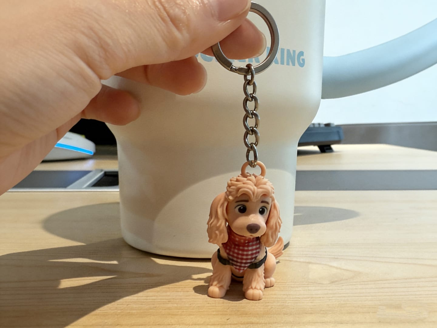 Customer photo review of Custom 3D Figure Keychain - Personalized Bag Charm from Photo