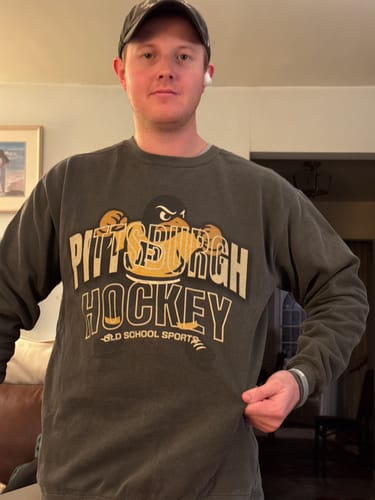 Customer photo review of Pittsburgh Hockey Premium Crewneck