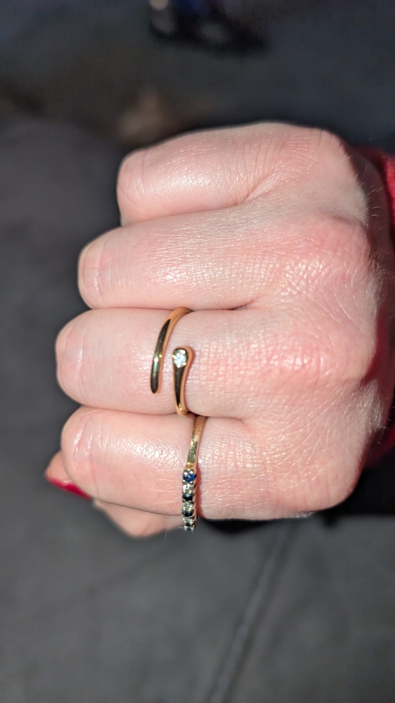 Customer photo review of Wave Wrap Ring