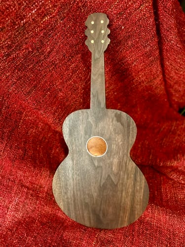 Customer photo review of 20.0x9.5" Acoustic Guitar Serving Board Acrylic Router Template