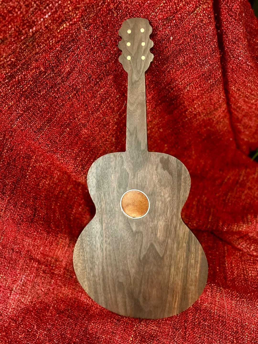 Customer photo review of 20.0x9.5" Acoustic Guitar Serving Board Acrylic Router Template