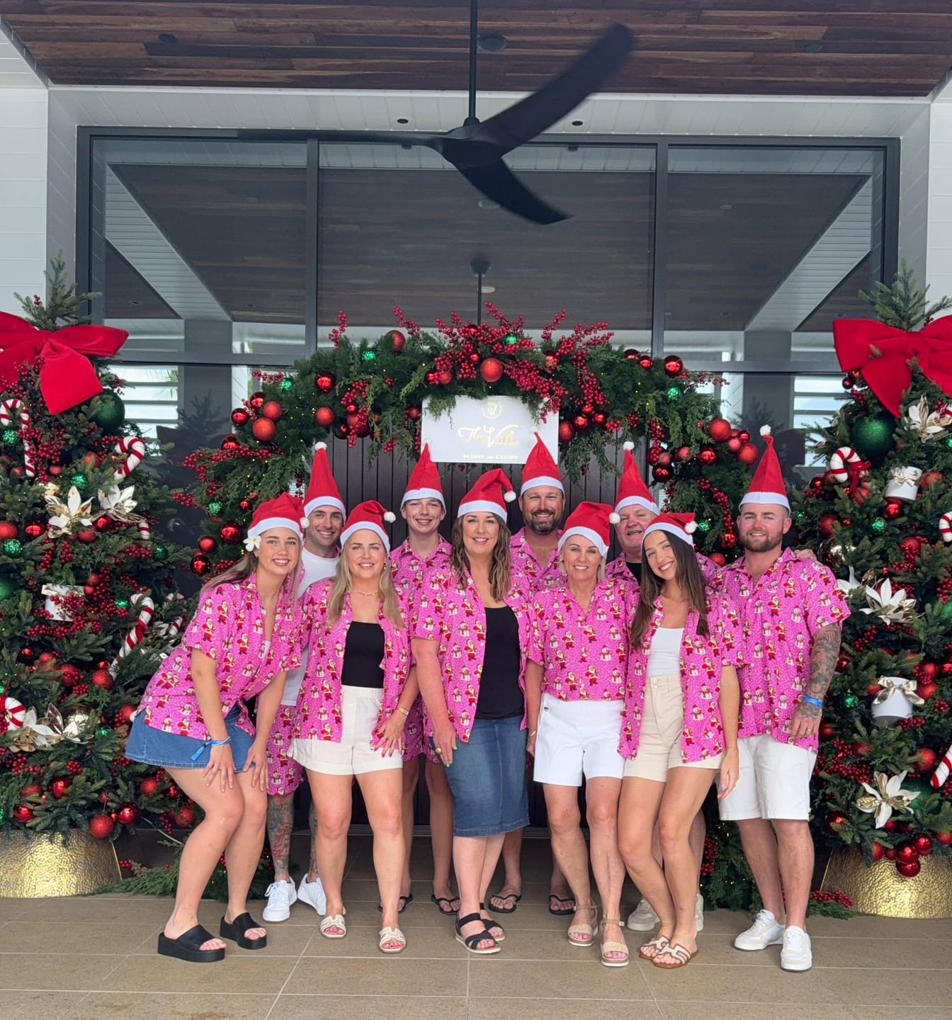 Customer photo review of Santa Polka Pink Christmas Adult Shirt