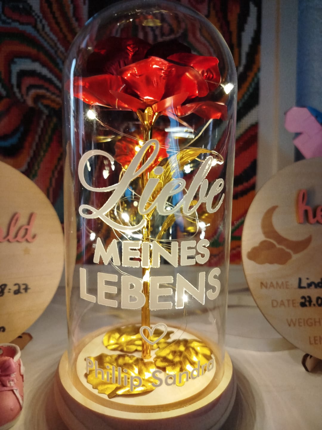 Customer photo review of Ich liebe dich - Paar-Goldene Rose