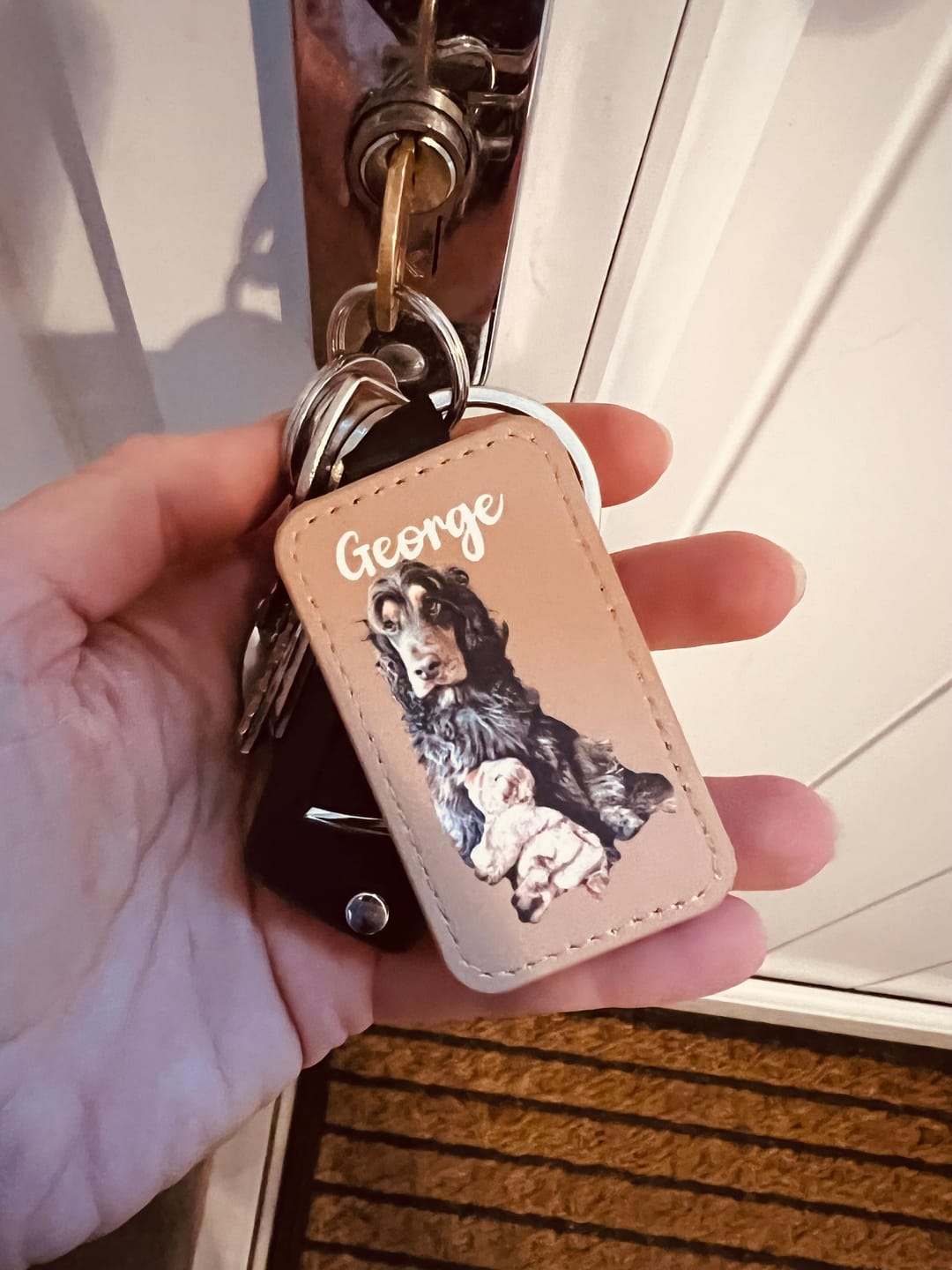 Customer photo review of Pet portrait - Personalised Keychain