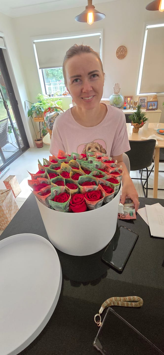Customer photo review of Money Bouquet - Large